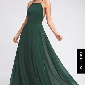 Lulus green maxi dress